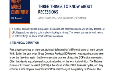 Three Things to Know About Recessions | Weekly Market Commentary | October 24, 2022