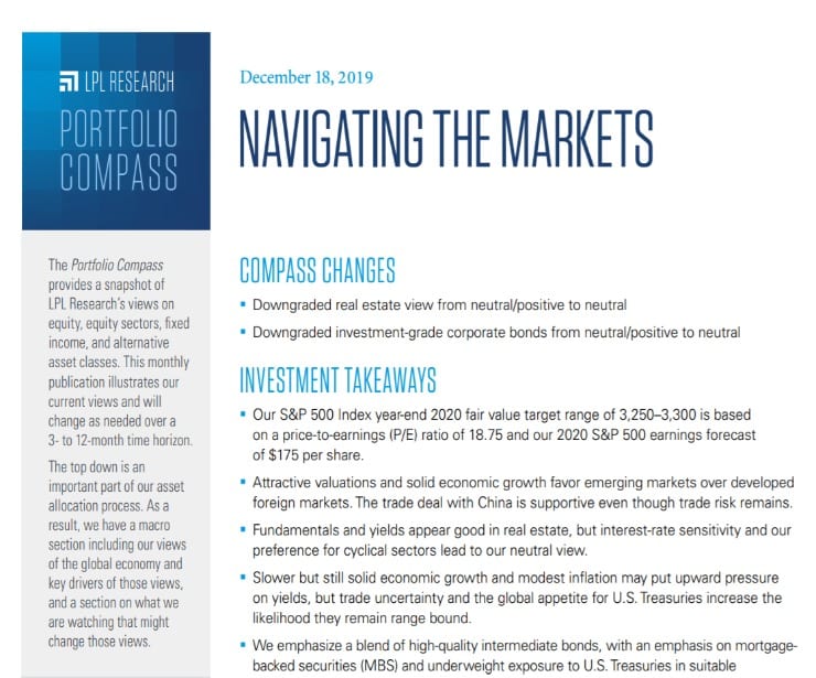 Portfolio Compass | December 19, 2019